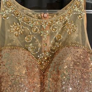 Rose gold evening gown